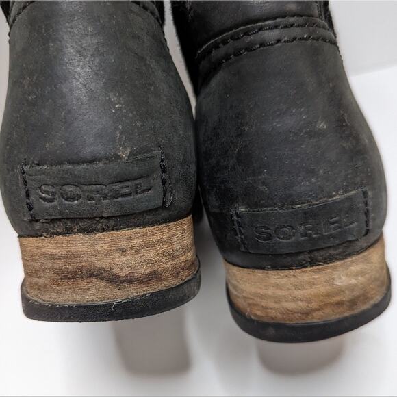 Sorel Black Major Pull-on Boots with Perforated Shaft | Size 8 - Picture 4 of 8